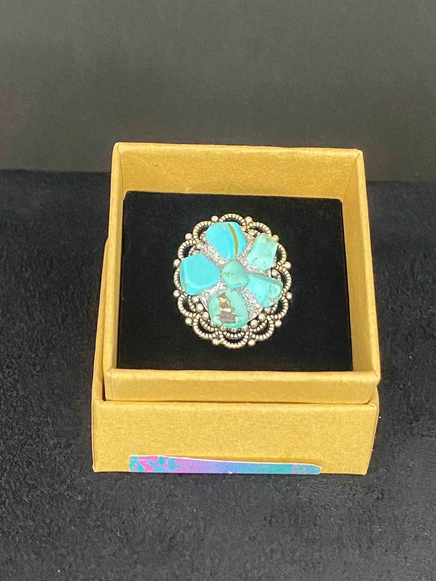 Bague pierre Turquoise - BA-45 - Creations Natural Stone