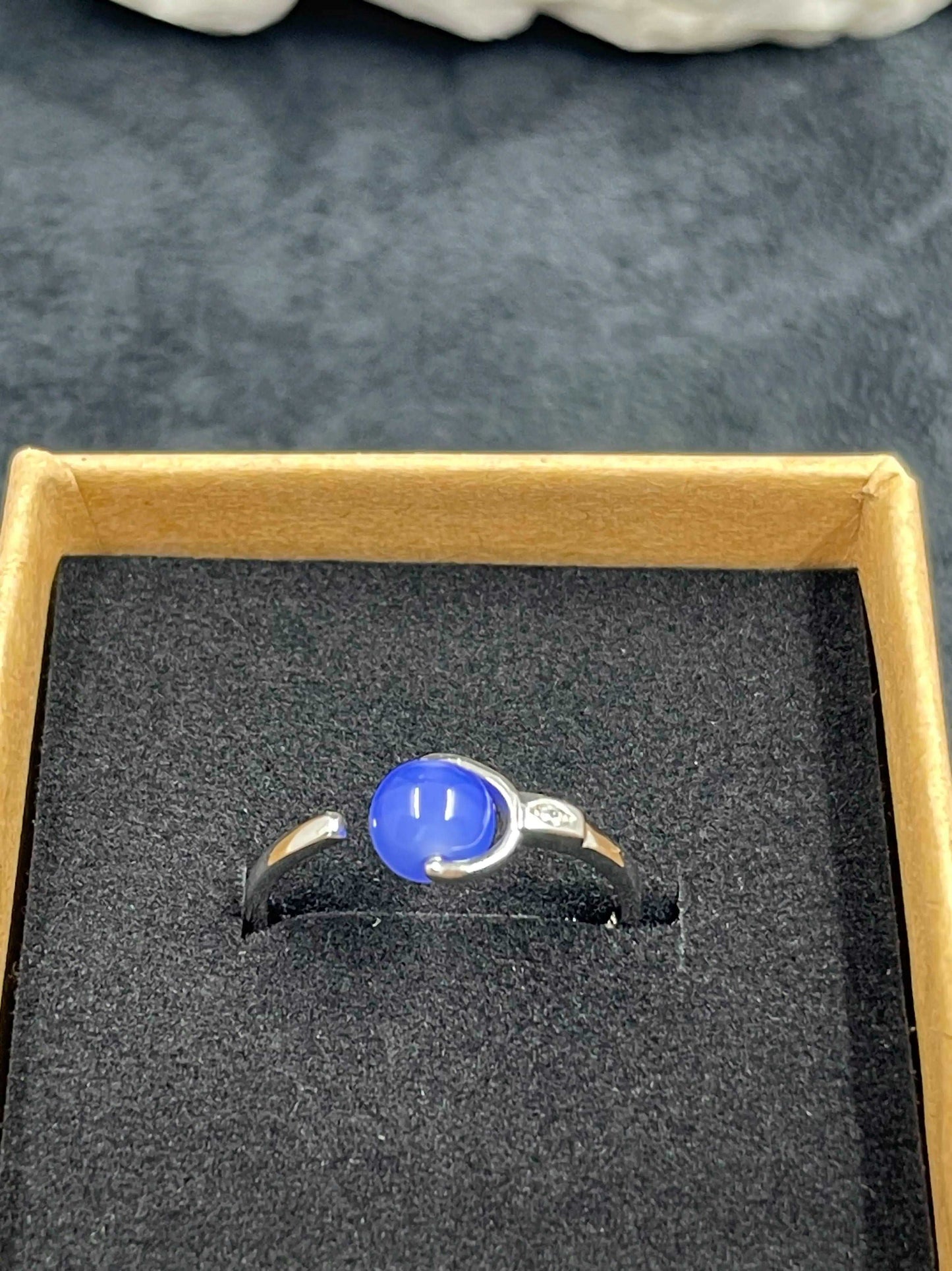 Bague Calcédoine Bleu - BA-55 - Creations Natural Stone