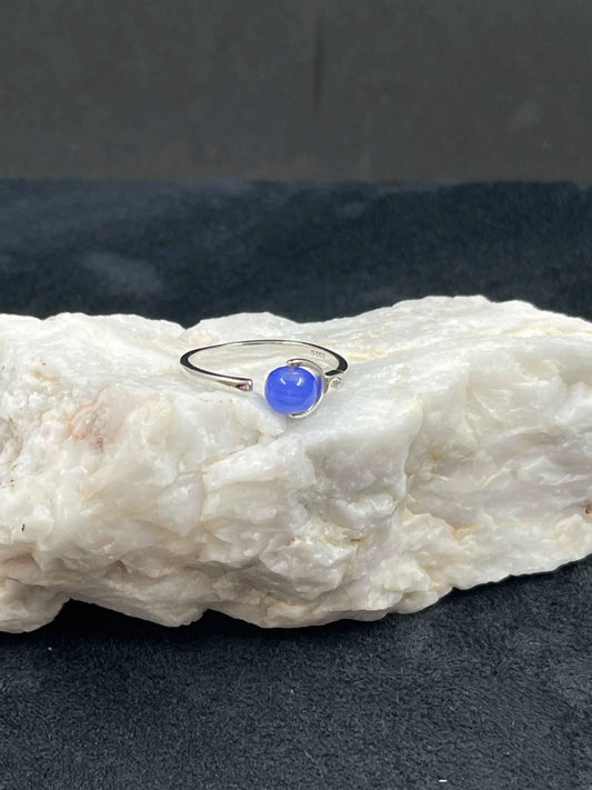 Bague Calcédoine Bleu - BA-55 - Creations Natural Stone