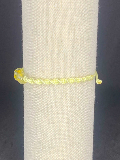 Bracelet jaune clair pierre citrine - BR-45 - Creations Natural Stone