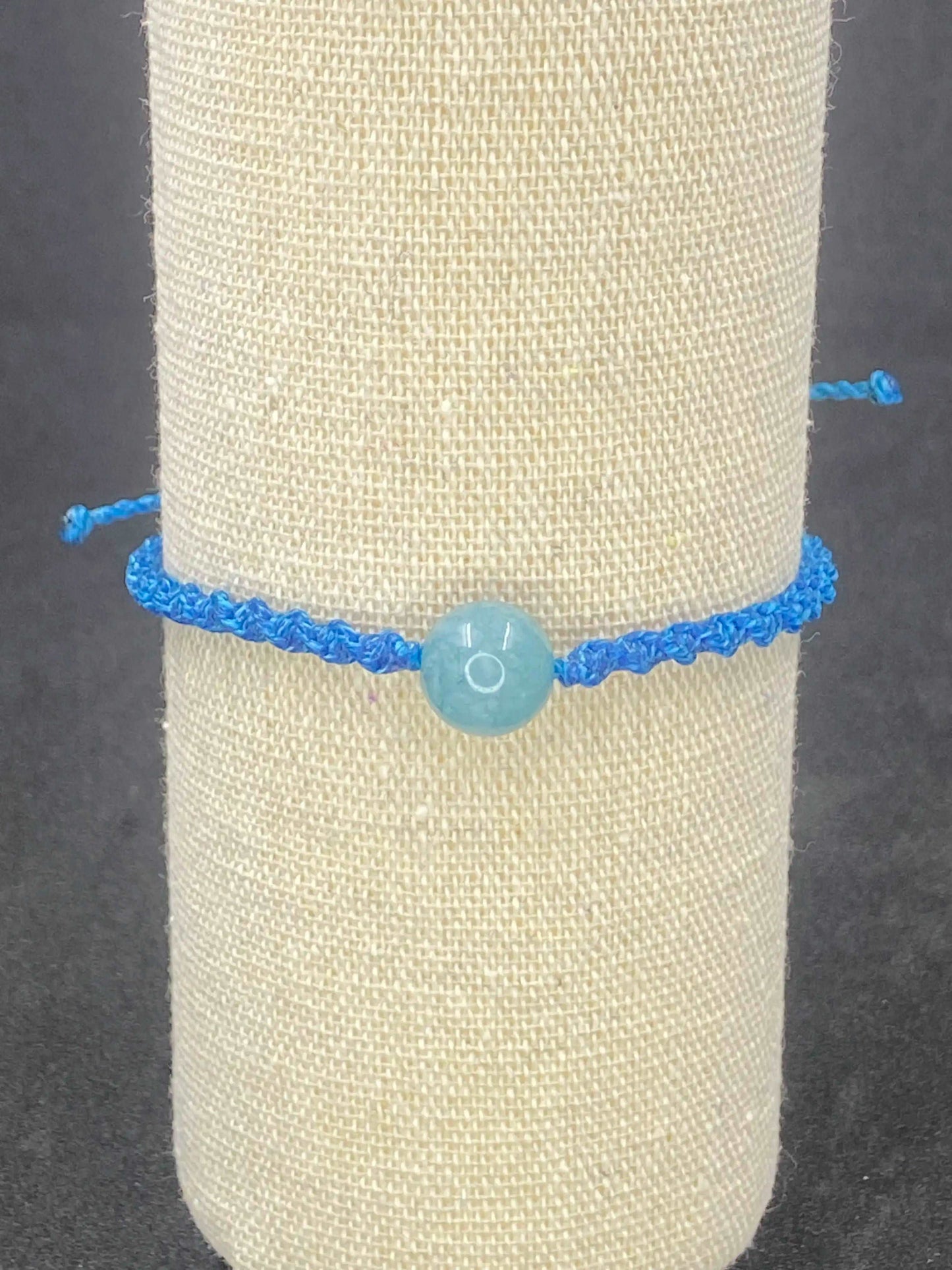 Bracelet bleu pierre Aigue-marine - BR-61 - Creations Natural Stone