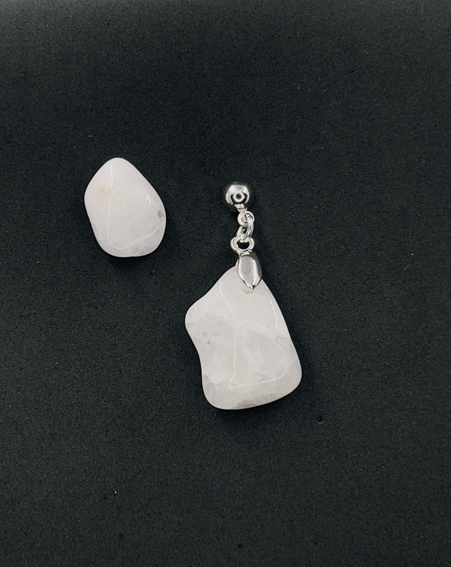 Boucles d’oreilles Opale blanche - BO-7 - Creations Natural Stone